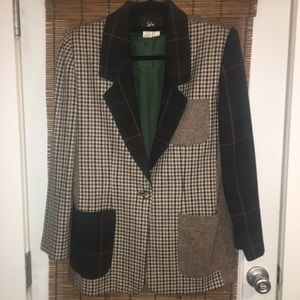 Vintage Multi Pattern Blazer Size 12